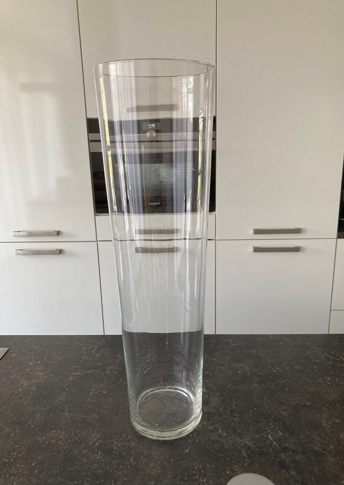 Hoge glazen vaas ca 60 hoog, Ophalen, Overige kleuren, 60 cm, Glas