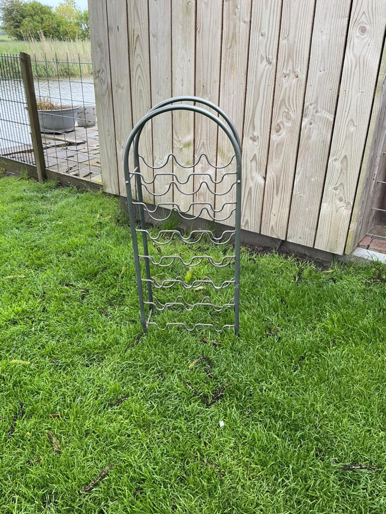 Wijnrek, Huis en Inrichting, Woonaccessoires | Wijnrekken, Ophalen, Metaal, Minder dan 50 cm, 5 tot 15 flessen