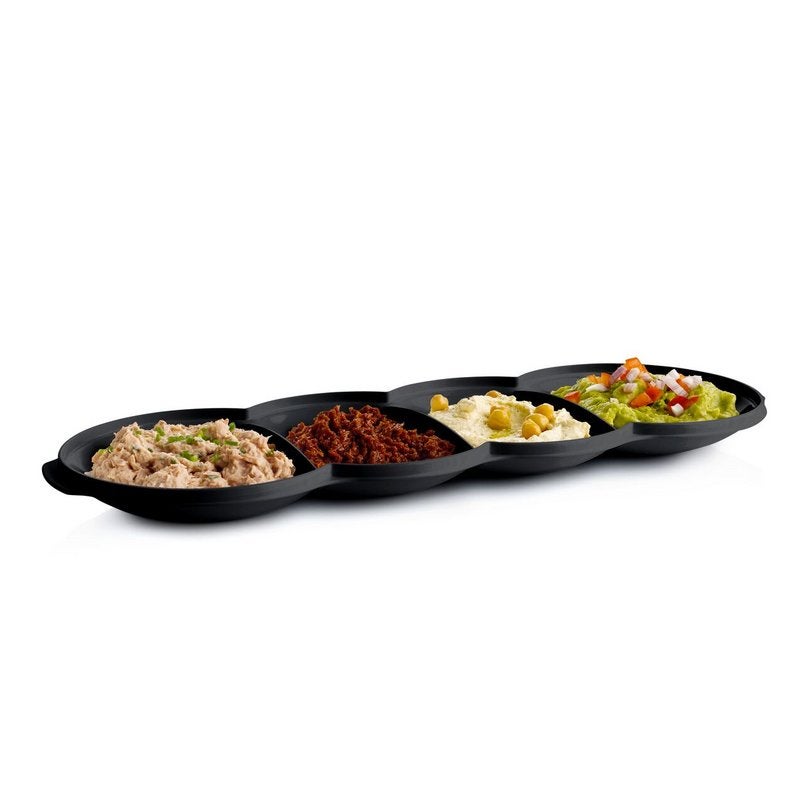 Tupperware Allegra Tapasschaal deksel - Zwart, Overige typen, Kunststof, Nieuw, Ophalen of Verzenden