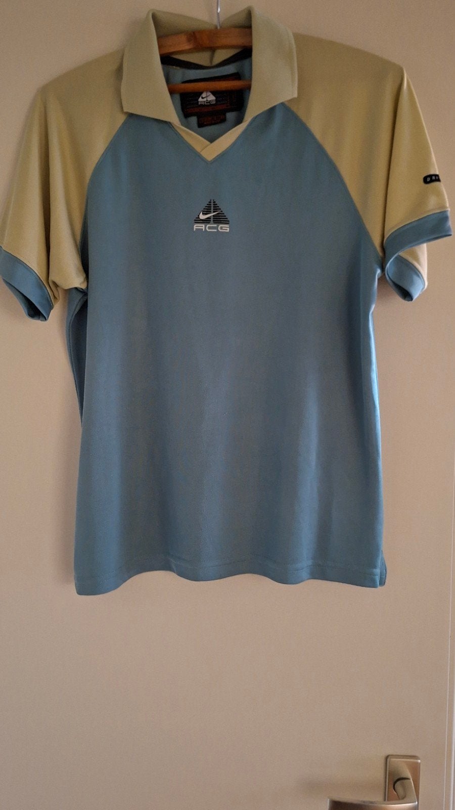 Vintage Nike ACG Dri-FIT  Shirt, Blauw, Maat 42/44 (L), Nike ACG, Ophalen of Verzenden