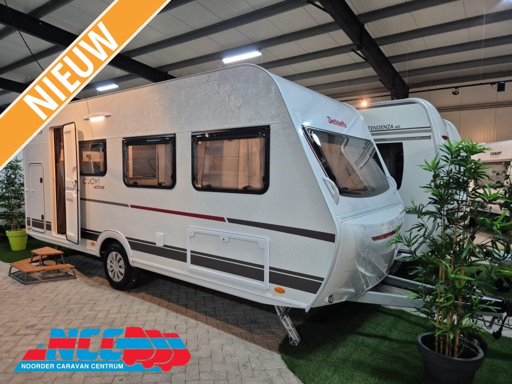 Dethleffs C'Joy Active 480 QLK, Caravans en Kamperen, Caravans, Schokbreker, Dwarsbed, Treinzit, Dethleffs