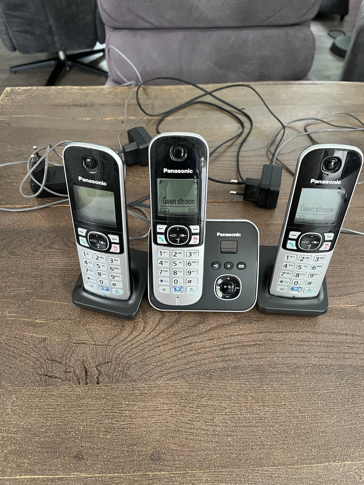Panasonic draadloze huistelefoonset (3 handsets), Telecommunicatie, Ophalen of Verzenden, Gebruikt, 3 handsets