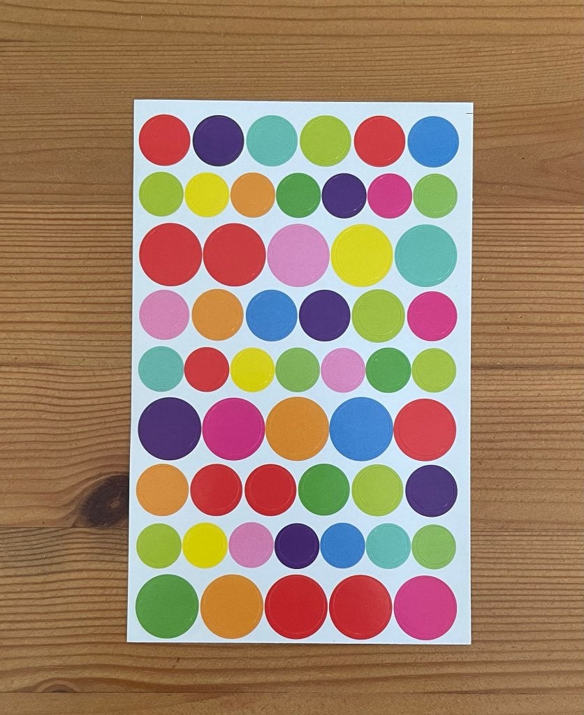 Rondjes, dots gekleurde stickers, Verzenden, Nieuw, Meerdere stickers