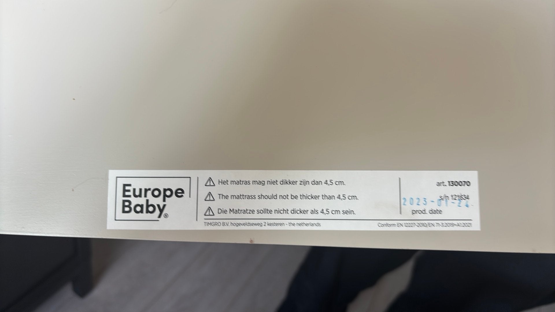 Box europe baby oat rond, Ophalen, Zo goed als nieuw