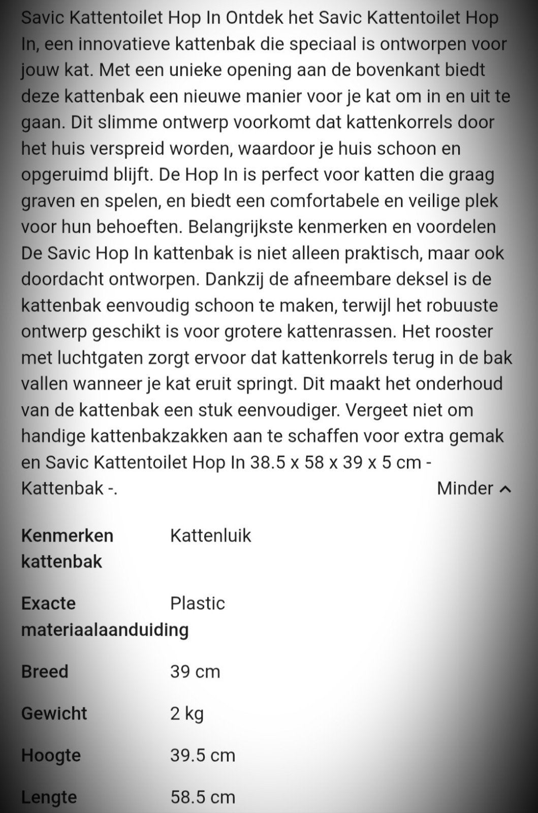 Kattenbak, Ophalen of Verzenden