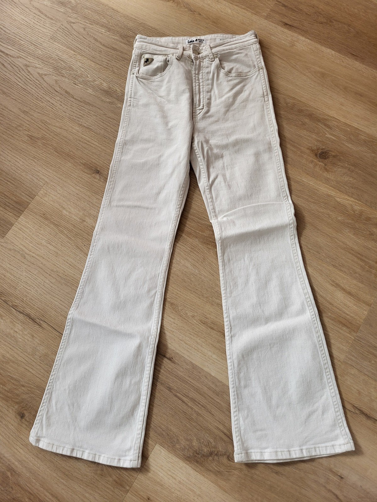 Lois Riley High Retro Flare Jeans Ecru Rinse W29 L32, Overige kleuren, Ophalen of Verzenden, Zo goed als nieuw, Lois
