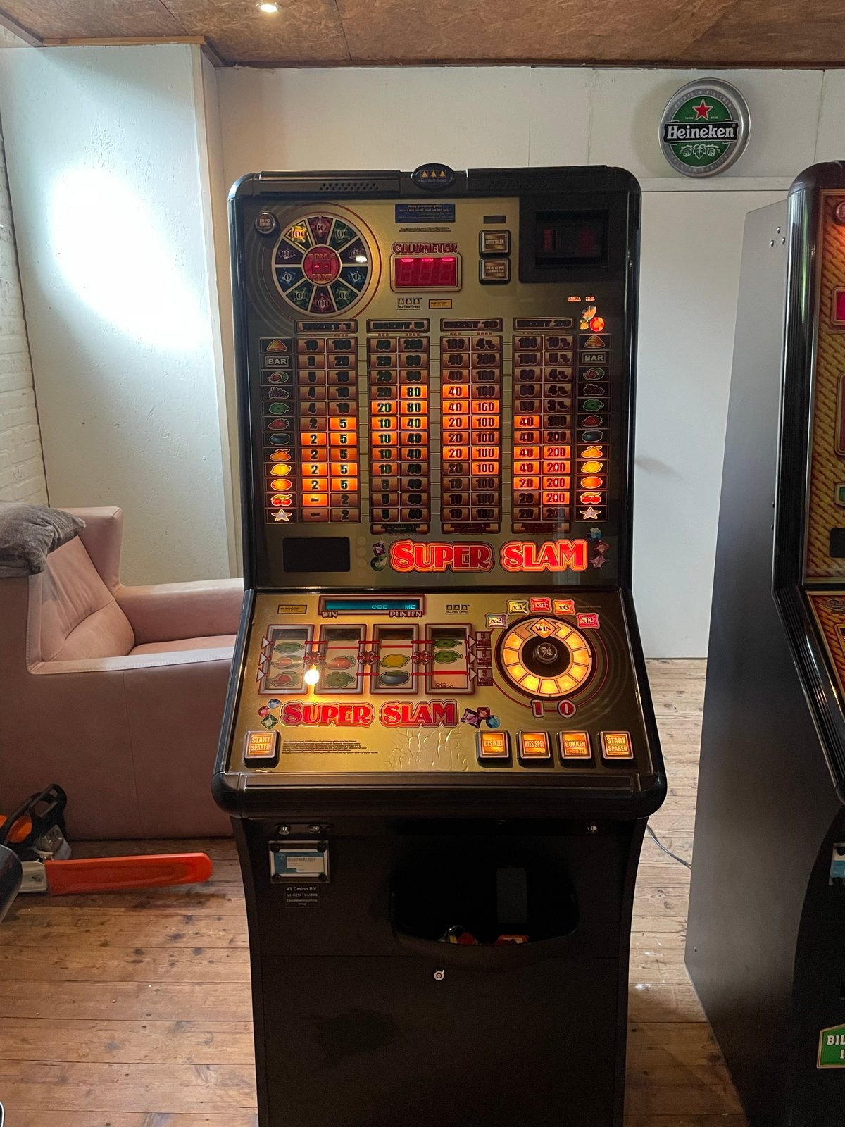 Superslam mk 1 kabinet, Overige munten, Ophalen, Gebruikt, Met sleutels
