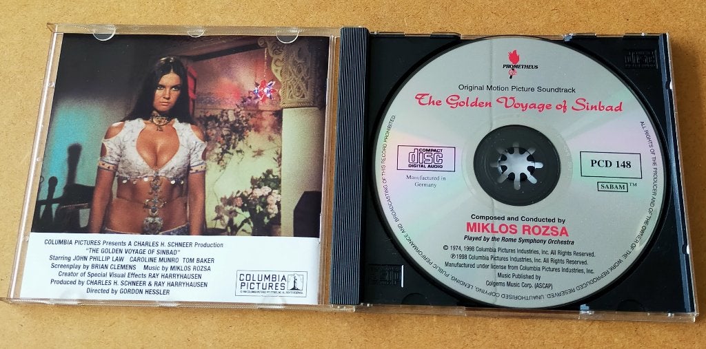 The Golden Voyage Of Sinbad Soundtrack CD Miklos Rozsa, Ophalen of Verzenden, Zo goed als nieuw
