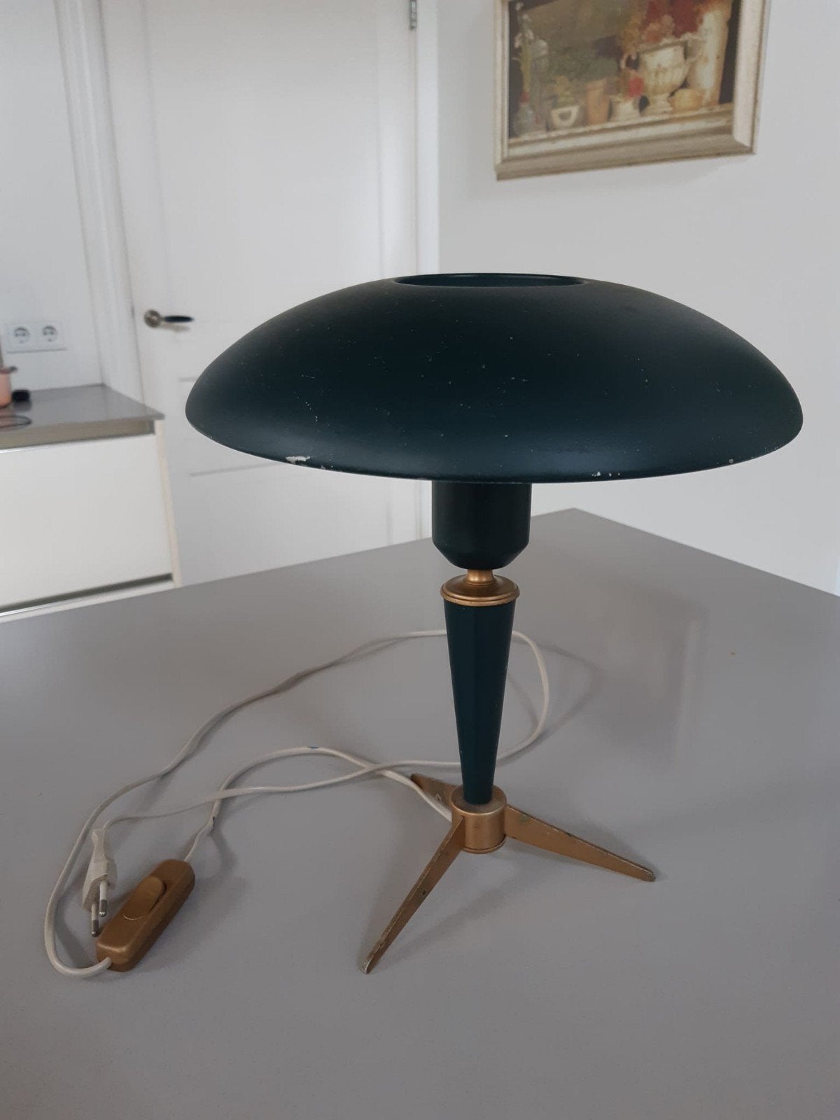 Vintage Philips  Design Tafellamp Bijou groen, Ophalen of Verzenden, Minder dan 50 cm