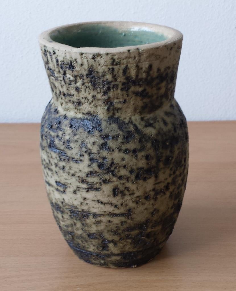 Kleine Berkenbast Bloempot - vaasvorm - vintage, Gebruikt, Rond, Ophalen of Verzenden, Nvt