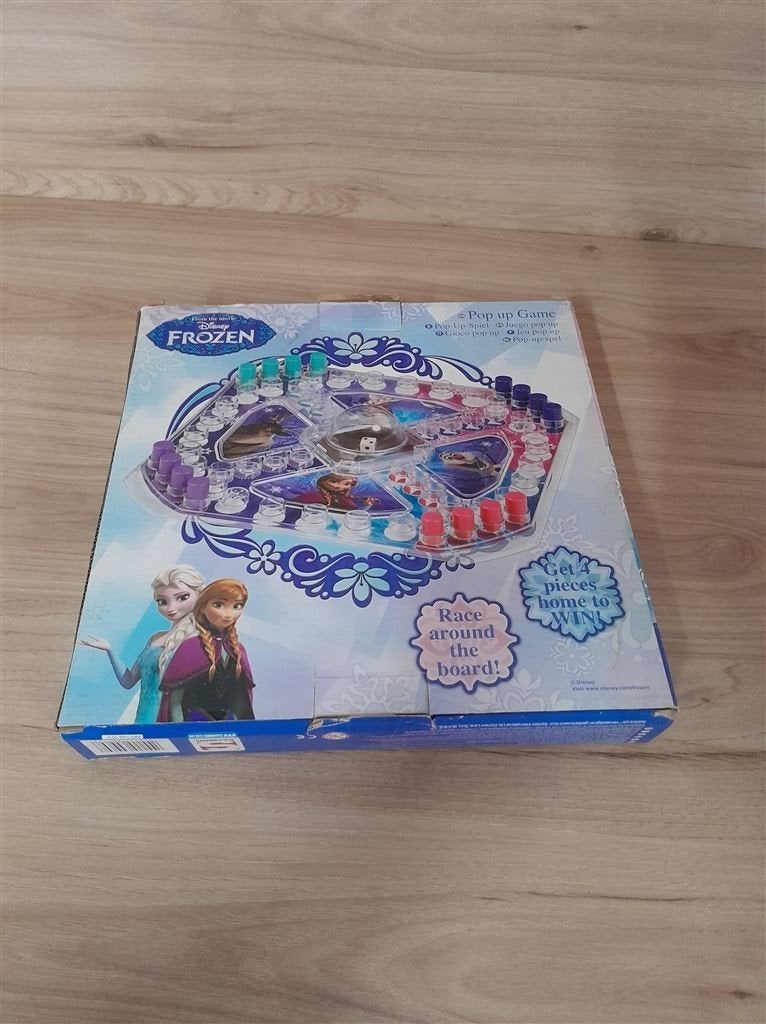 Disney Frozen Kimble - mens erger je niet - s4672, Hobby en Vrije tijd, Gezelschapsspellen | Bordspellen, Verzenden, Zo goed als nieuw