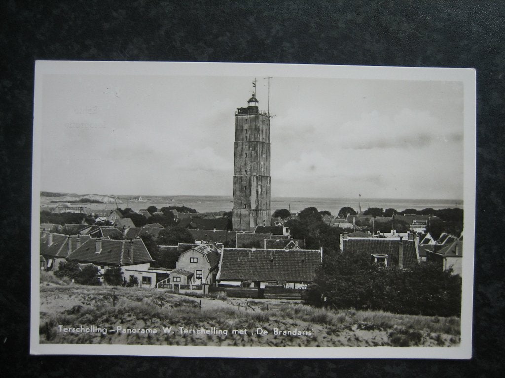 TERSCHELLING Panorama met Brandaris 1948, Ophalen of Verzenden, 1940 tot 1960, Waddeneilanden