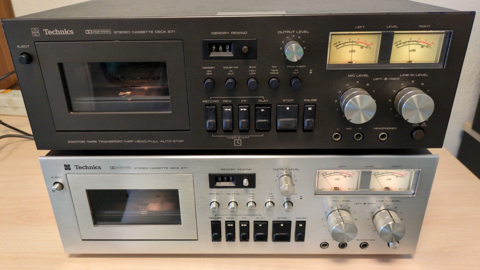 Technics RS671 vintage cassettedeck refurbished, Audio, Tv en Foto, Cassettedecks, Enkel, Overige merken, Tiptoetsen, Tape counter