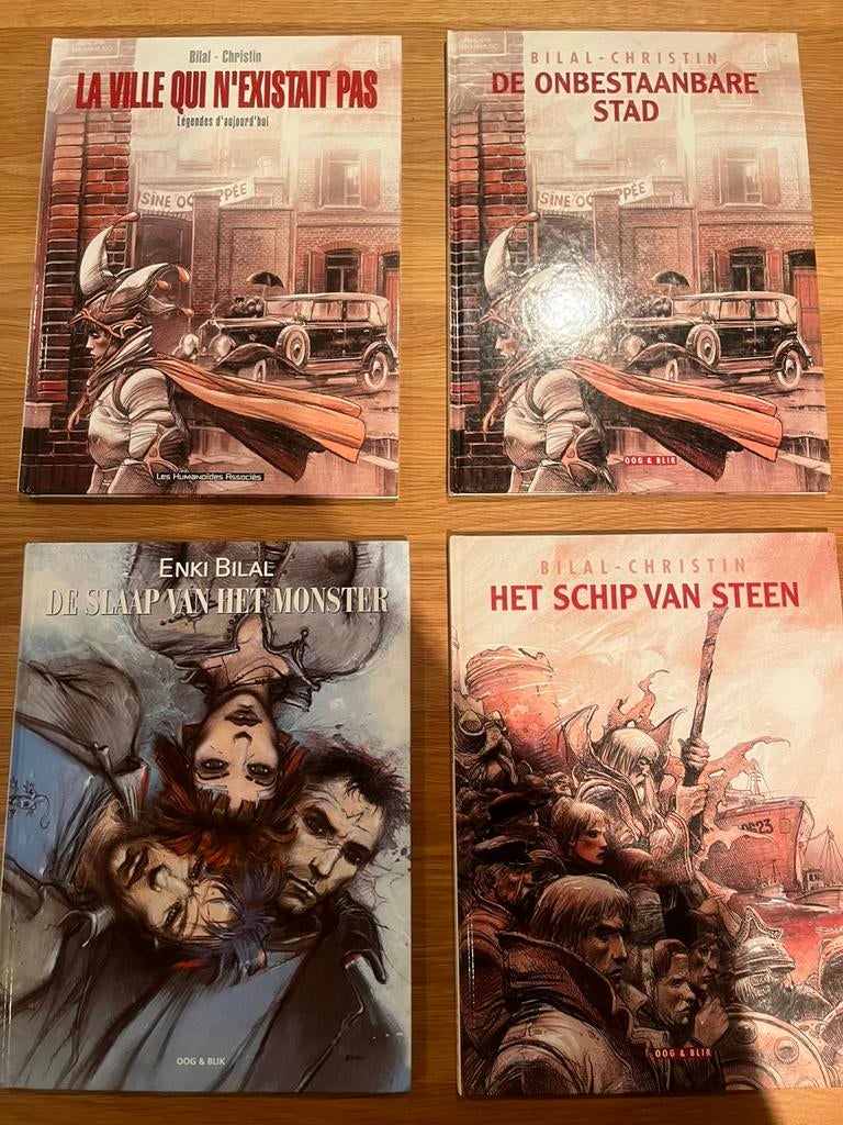 Set van vier stripboeken van Enki Bilal, Boeken, Meerdere comics, Ophalen of Verzenden, Gelezen, Europa