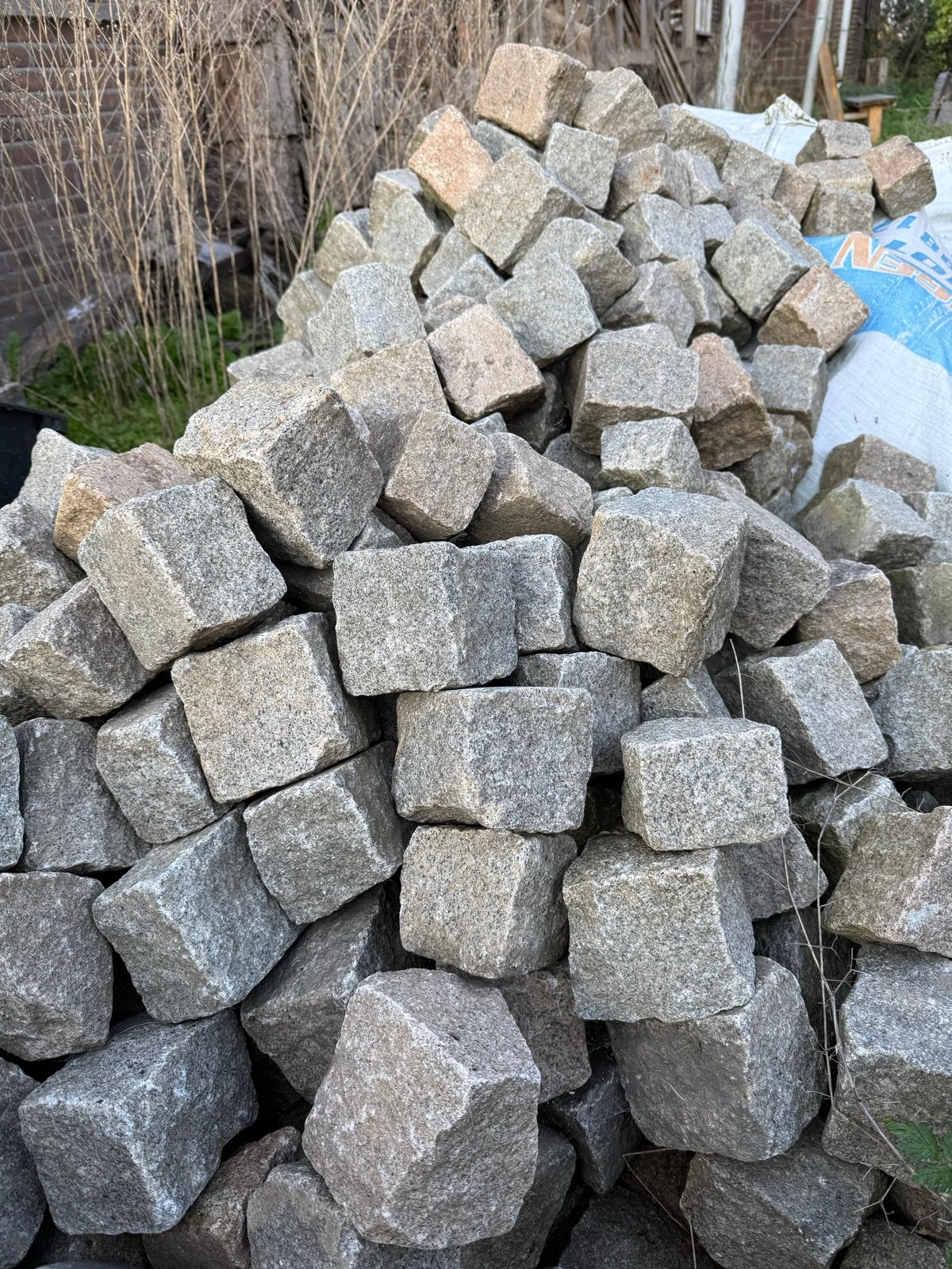 Gebruikte Portugese granieten keien 8-11 (4 m³), Ophalen, Gebruikt, Overige typen, Natuursteen