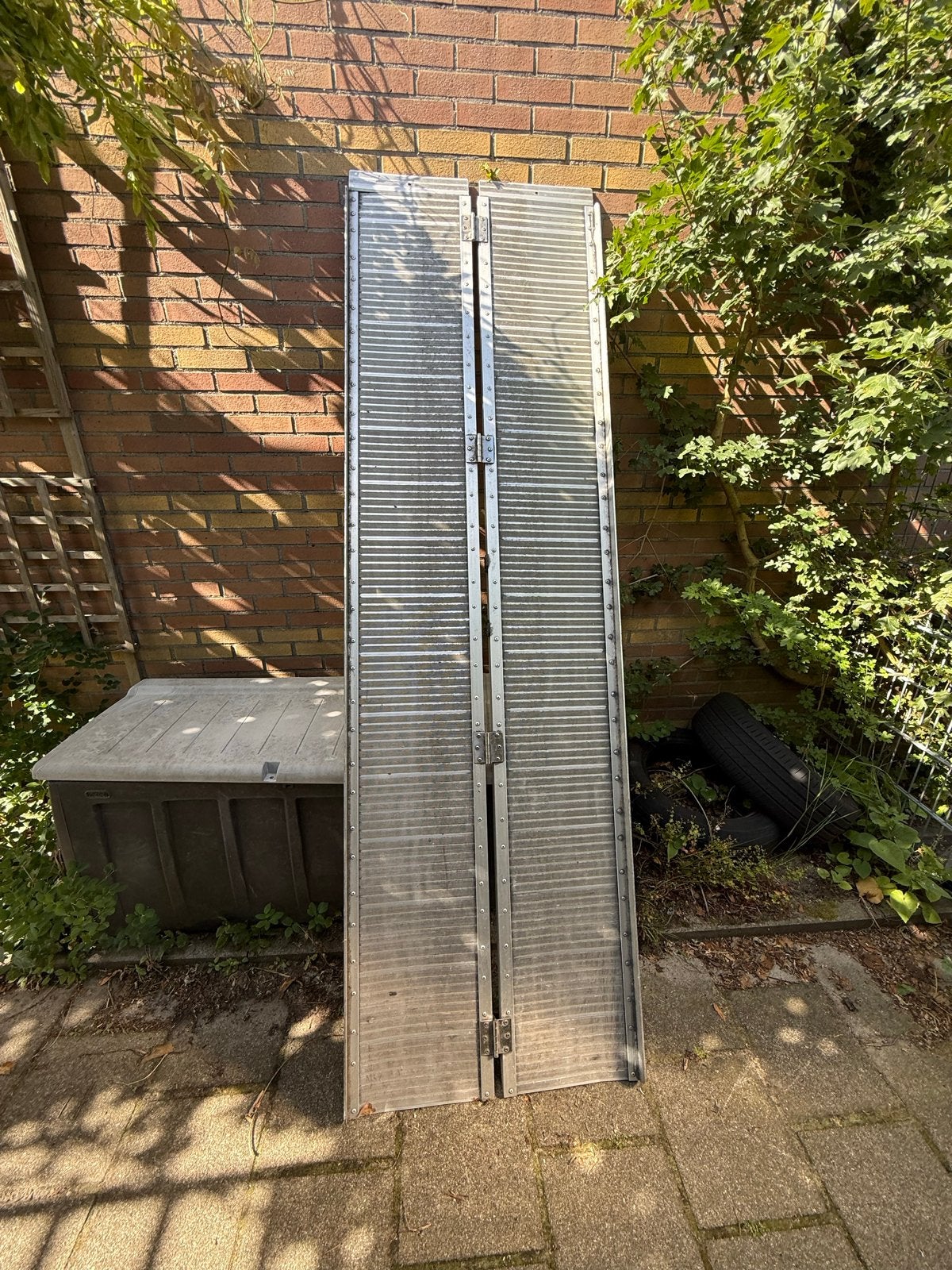 Aluminium Inklapbare Rijplaat 72x243 cm - Horeca/Containers, Ophalen