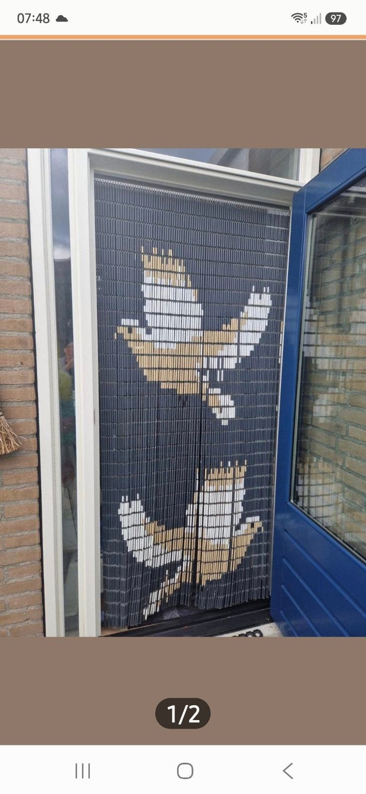 Vliegengordijn, Ophalen, 200 tot 215 cm