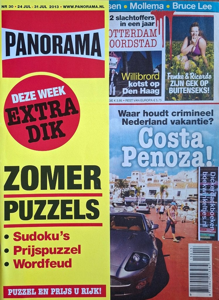 Panorama nr 30, 2013; Johan Derksen, Rotterdam moordstad, Ophalen of Verzenden, Zo goed als nieuw, Boek, Tijdschrift of Artikel