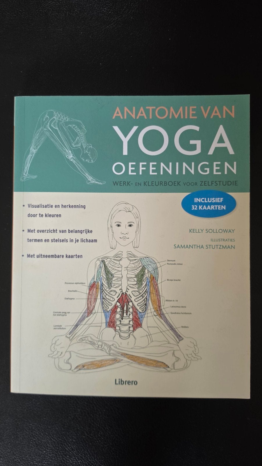 Anatomie van Yoga Oefeningen - Werk- en Kleurboek, Ophalen of Verzenden, Zo goed als nieuw