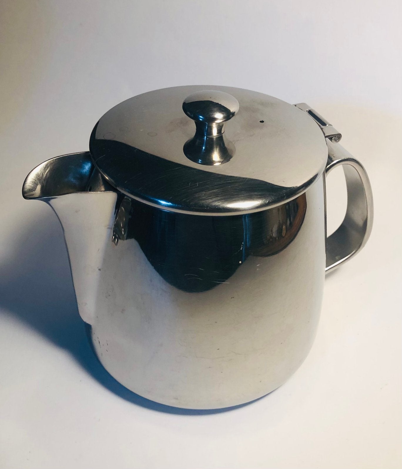 Stalen theepotje, 750 ml, Ophalen of Verzenden, Zo goed als nieuw, Rvs, Pot, Bus of Blik