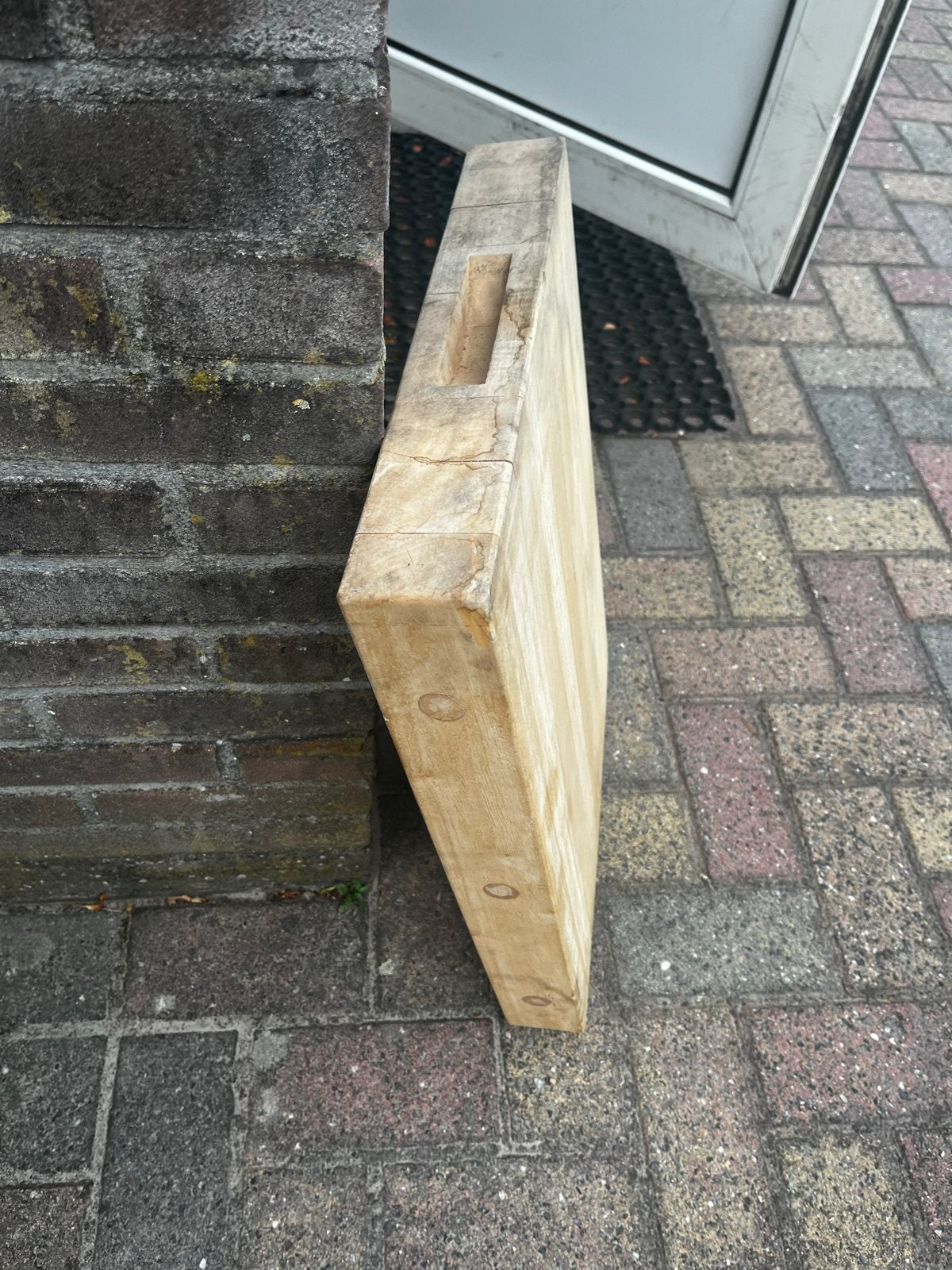 Robuuste houten snijplank / serveerplank, Ophalen, Gebruikt, Hout, Snij-/serveerplank