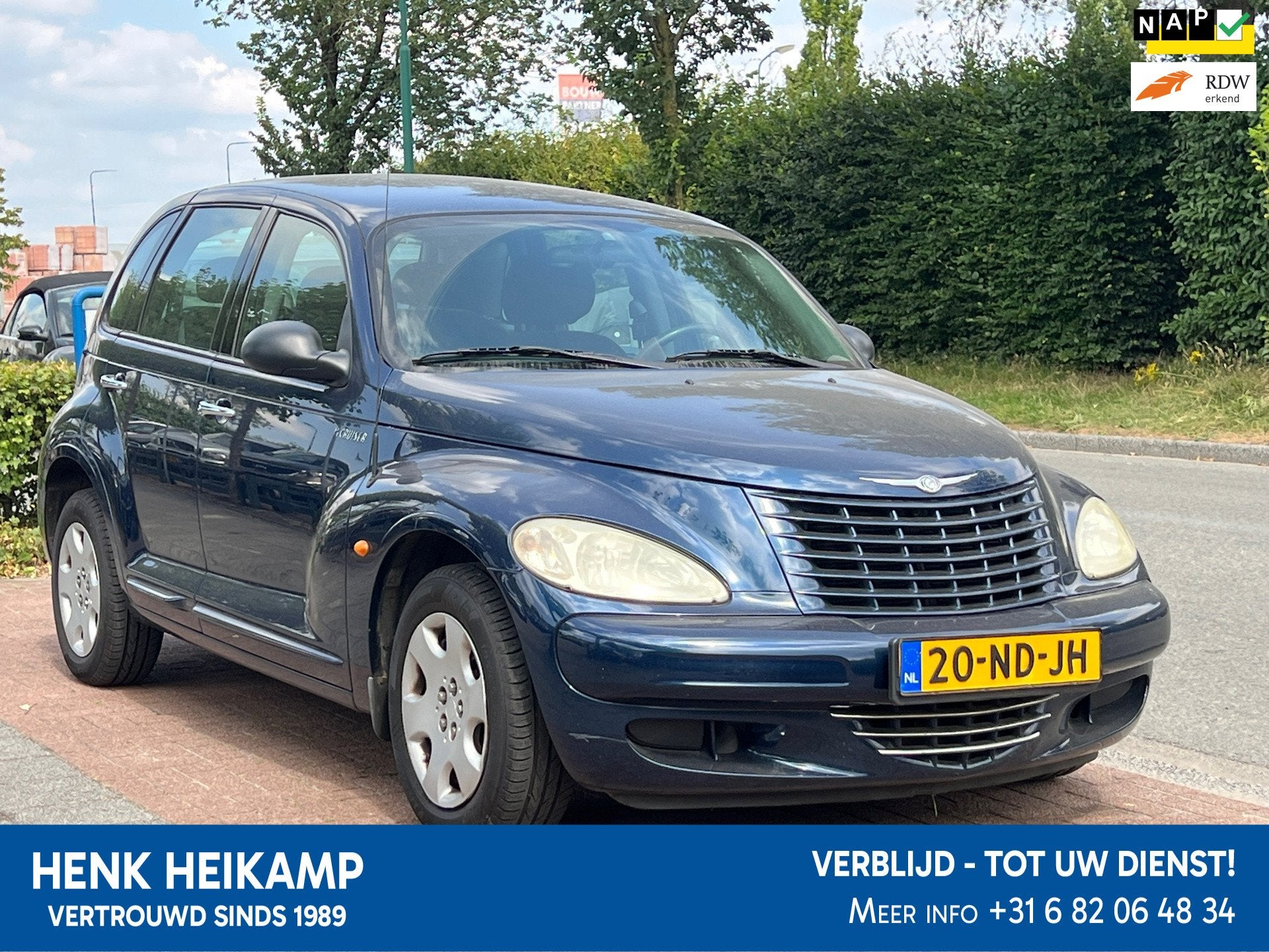 Chrysler PT Cruiser 1.6i Touring | Goed Rijdend I APK 7-2027, Auto's, Gebruikt, 1341 kg, 4 cilinders, Blauw