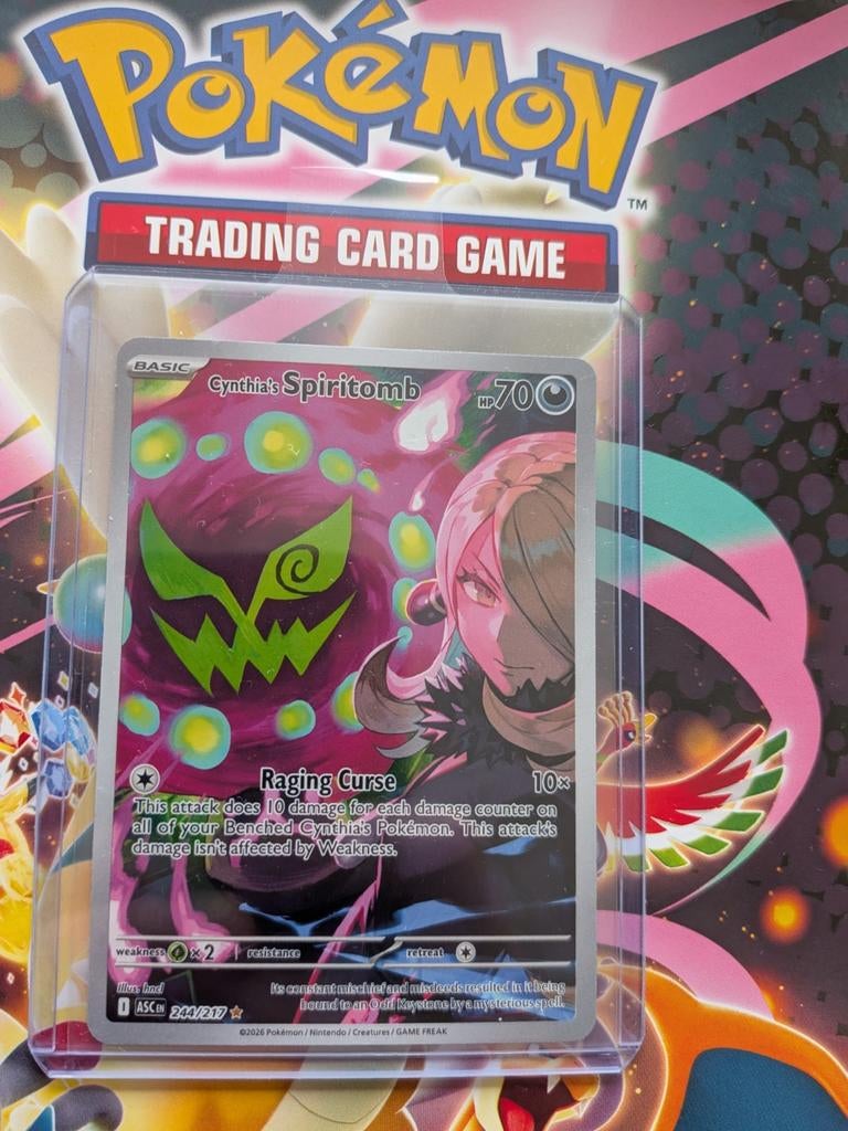 Cynthia's Spiritomb Pokémon Kaart (244/237), Ophalen of Verzenden, Zo goed als nieuw, Losse kaart
