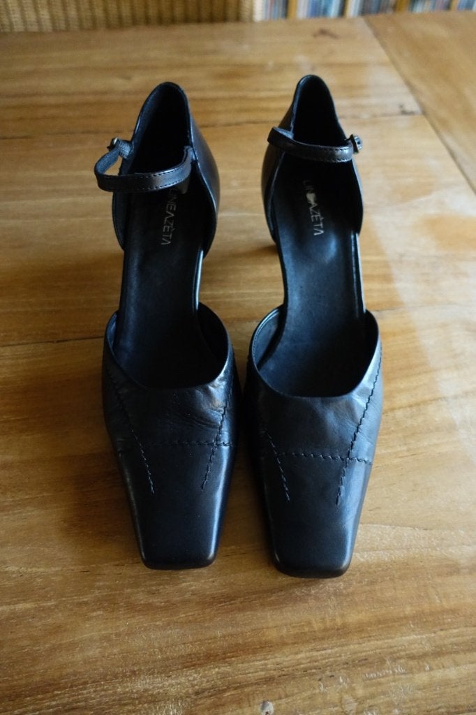 nieuw - elegante zwart leren schoenen Linea Zeta mt 39, Zwart, Nieuw, Ophalen of Verzenden, Linea Zeta