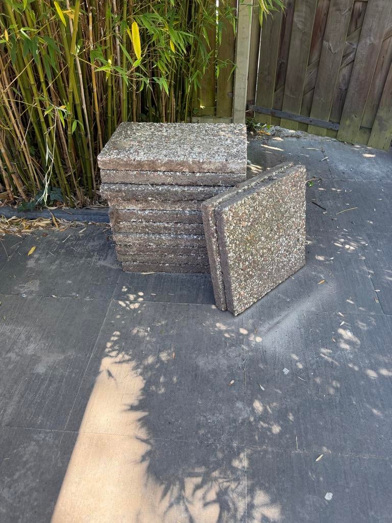 Gebruikte grindtegels, Tuin en Terras, Tegels en Klinkers, Ophalen, Gebruikt, Minder dan 5 m², Beton