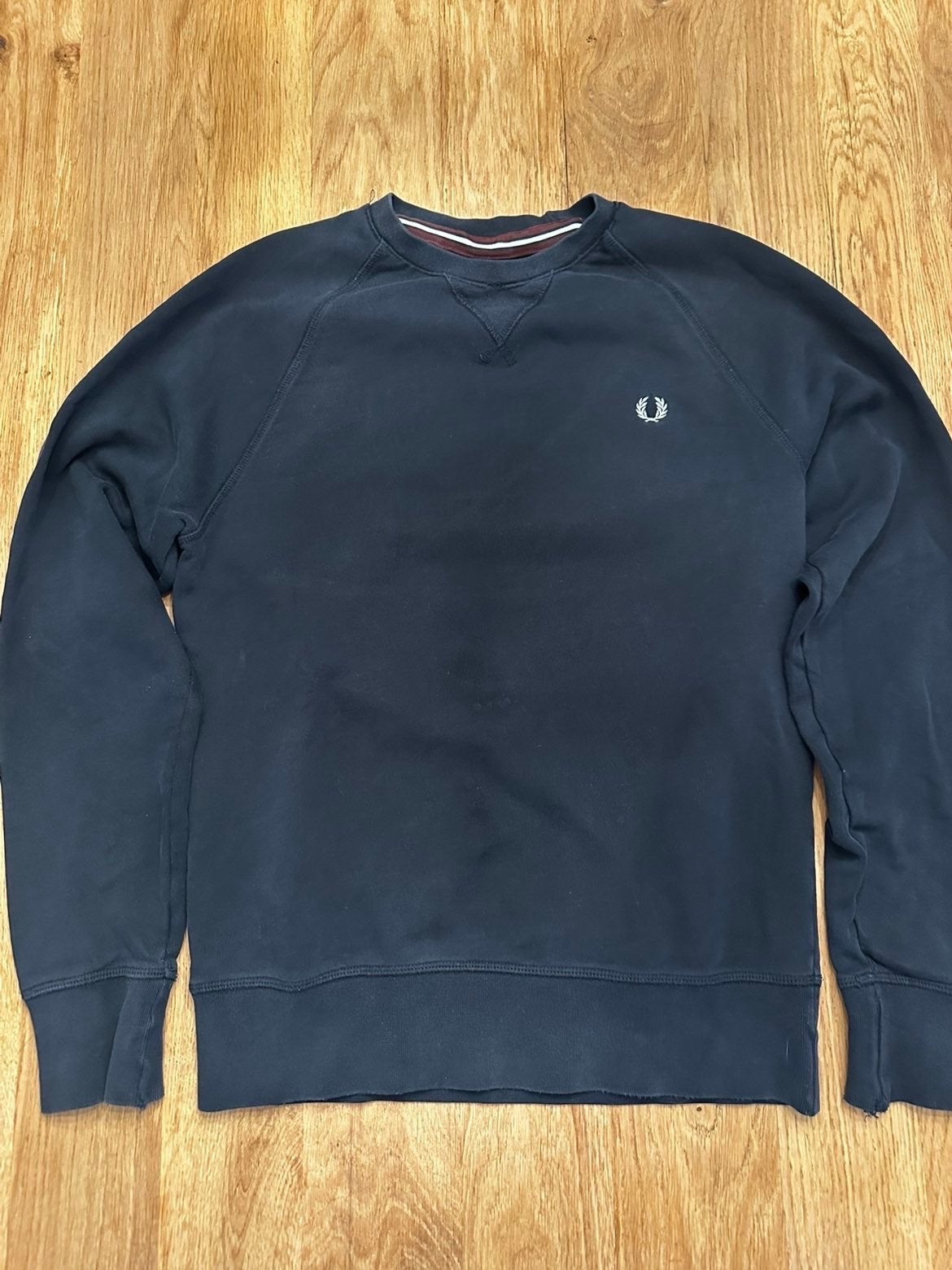 Fred Perry sweater - Donkerblauw - Maat S, Ophalen of Verzenden, Zo goed als nieuw