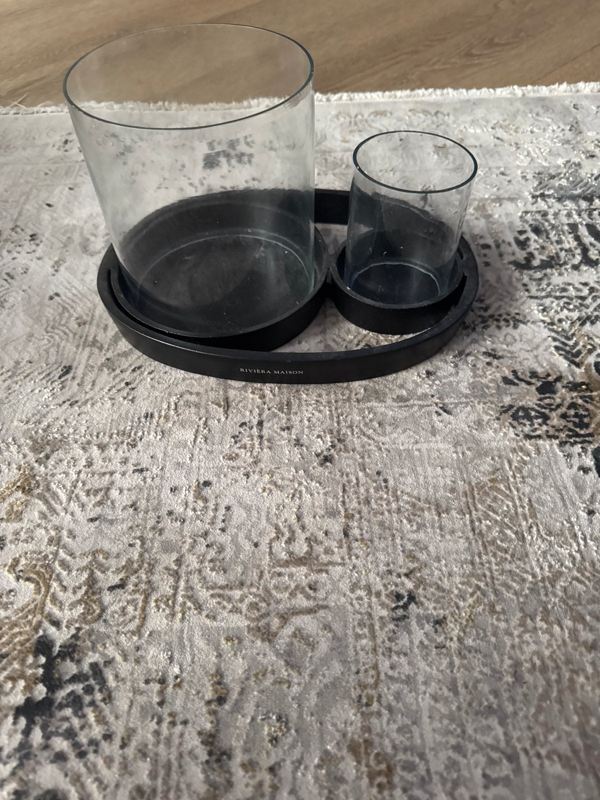 Riviera Maison Windlicht - Elegant Glas en Metaal, Windlicht, Gebruikt, Zwart, Rivièra Maison