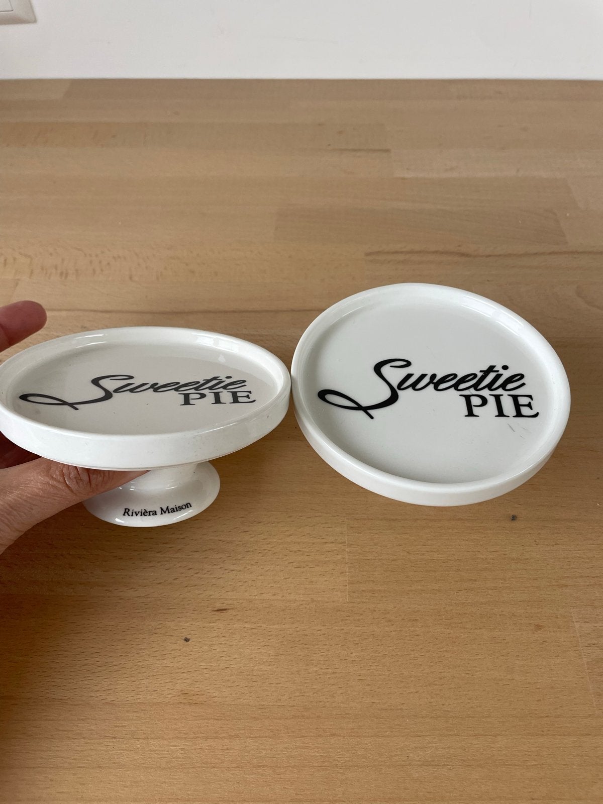 Riviera Maison Sweetie Pie Mini Taartplateau Set, Ophalen, Overige typen, Zo goed als nieuw, Steen/keramiek