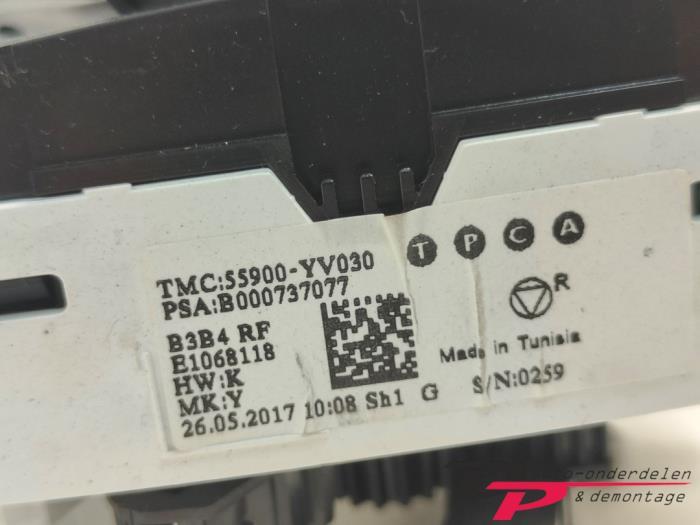 Kachel Bedieningspaneel van een Citroen C1, Gebruikt, -, Ophalen of Verzenden, -