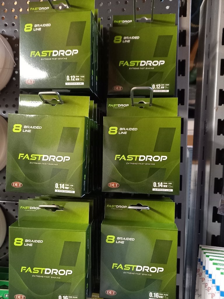 8Braid gevlochten lijn (Fastdrop) met kern Fluorocarbon, Info@hengelsportleon.nl, Nieuw, Vislijn, Houtwijk