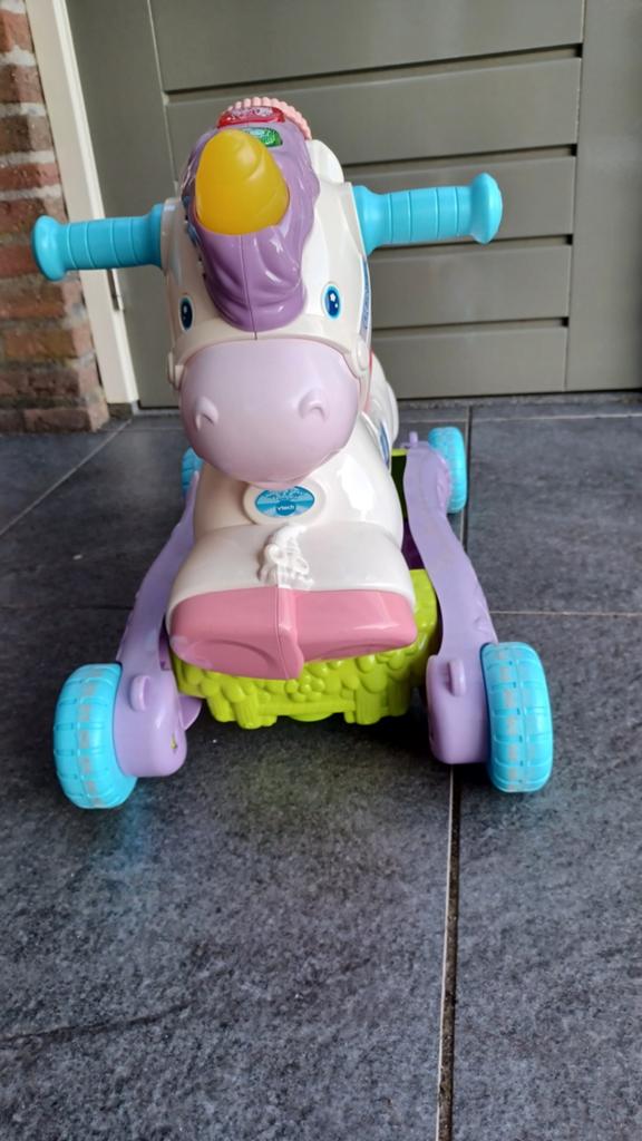 VTech Eenhoorn 3-in-1 Loopwagen en Rijder, Ophalen, Gebruikt, Jongen of Meisje