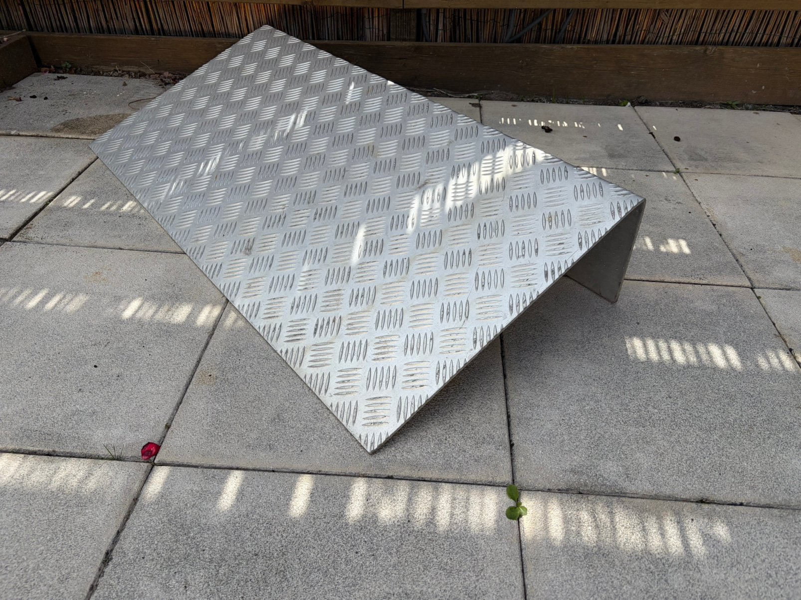Oprijplaat aluminium 100 x48 x18 cm., Ophalen, Gebruikt, Aluminium