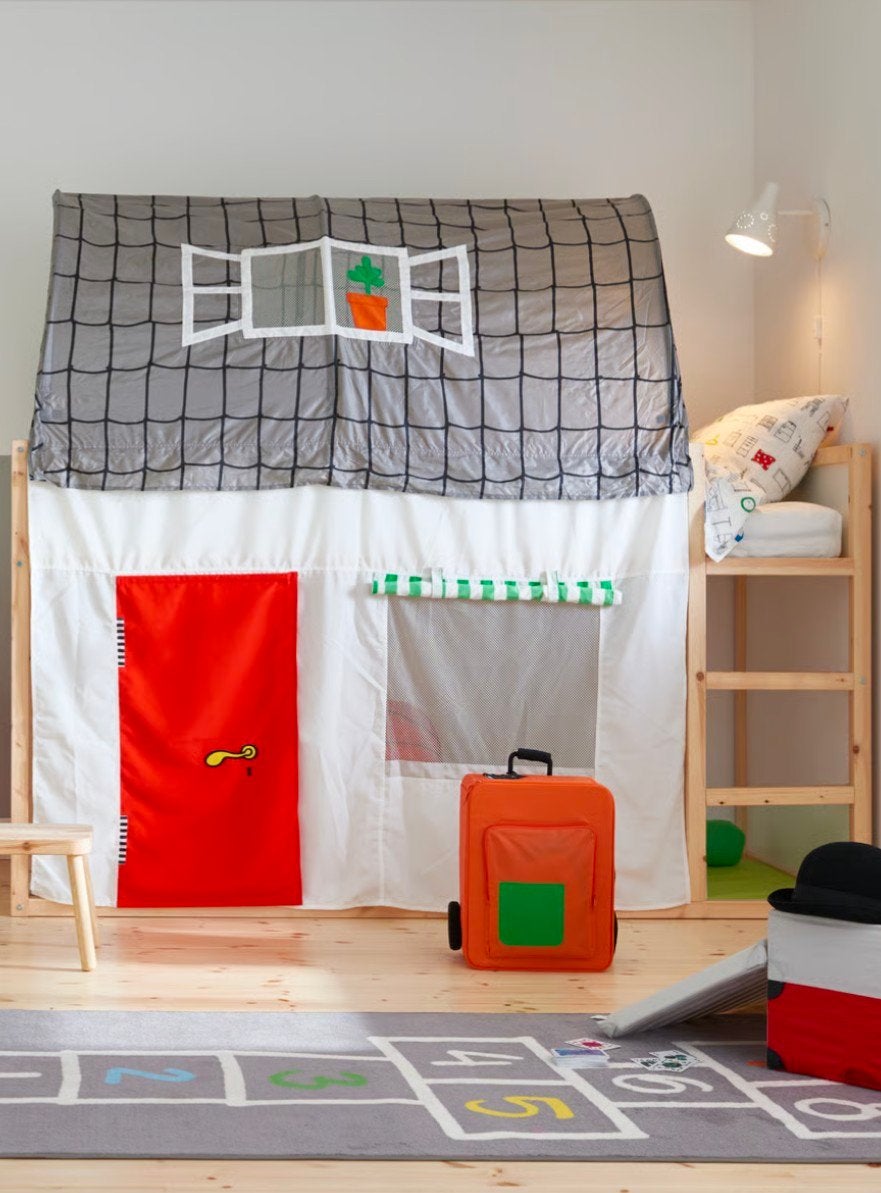 Ikea Kura bedtent - Huisje, Ophalen, Gebruikt, 180 cm of meer, 85 tot 100 cm