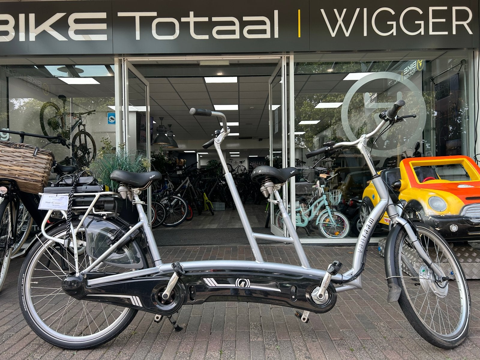 Super nette Van Raam Twinny tandem met 2 accu’s, Minder dan 10 versnellingen, Velgrem, Ophalen of Verzenden, Zo goed als nieuw