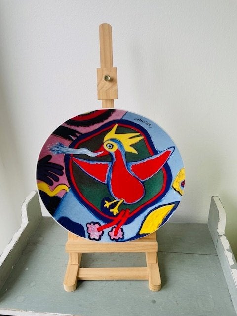 Grote schaal / bord / wandbord. Corneille vogel. 30 cm NIEUW, Ophalen