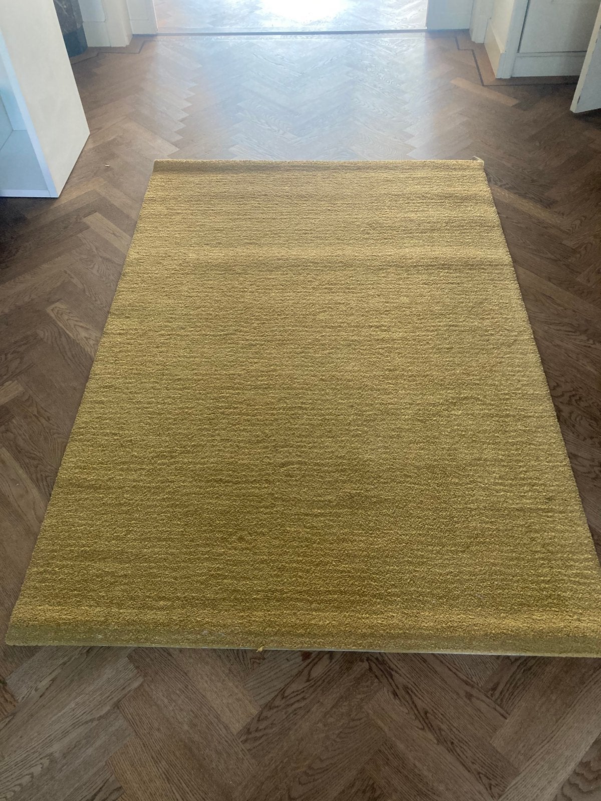 Yellow rug/geel tapijten, Ophalen, Gebruikt, 100 tot 150 cm, Geel