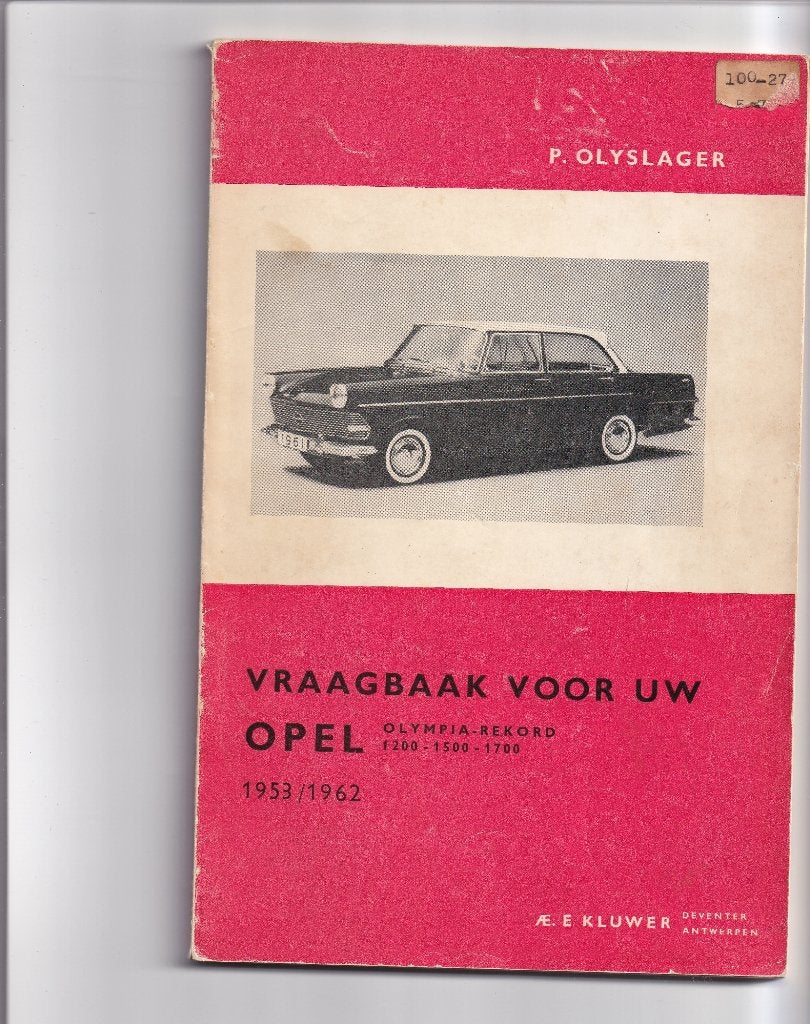 Vraagbaak Opel Olympia Rekord 1200 1500 1700 1953/1962, Ophalen of Verzenden