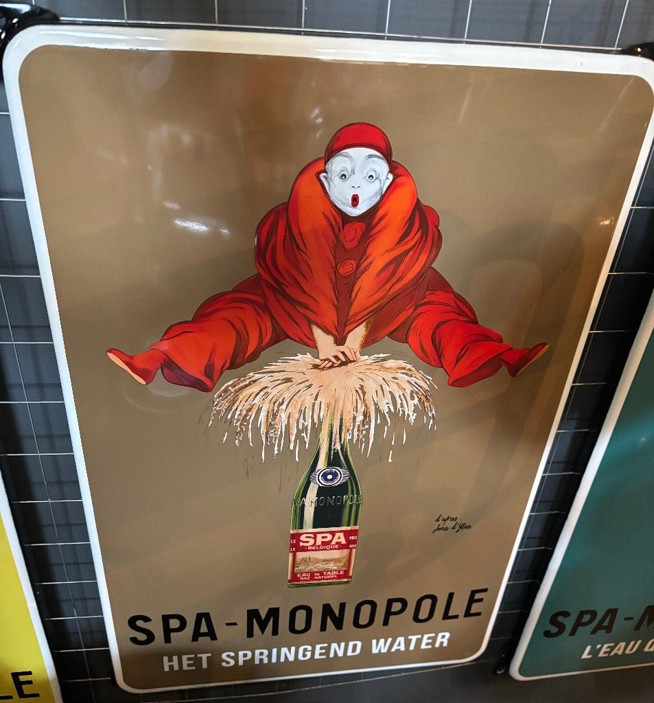 emaille reclamebord spa monopole, Ophalen of Verzenden, Nieuw, Reclamebord