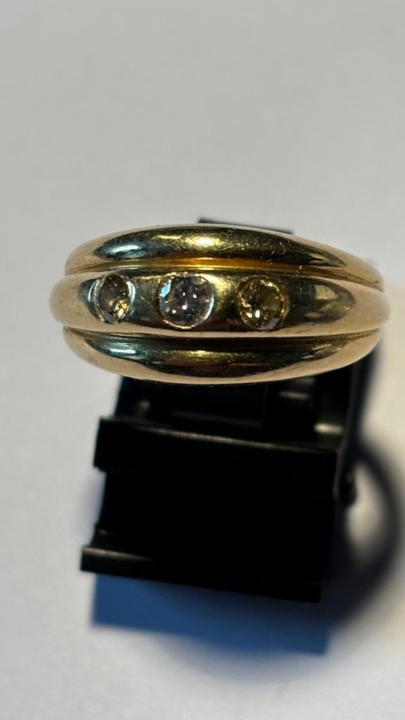 18 krt gouden pinkring of voor ringvinger, Nieuw, Ophalen of Verzenden, Kleiner dan 17, Dame
