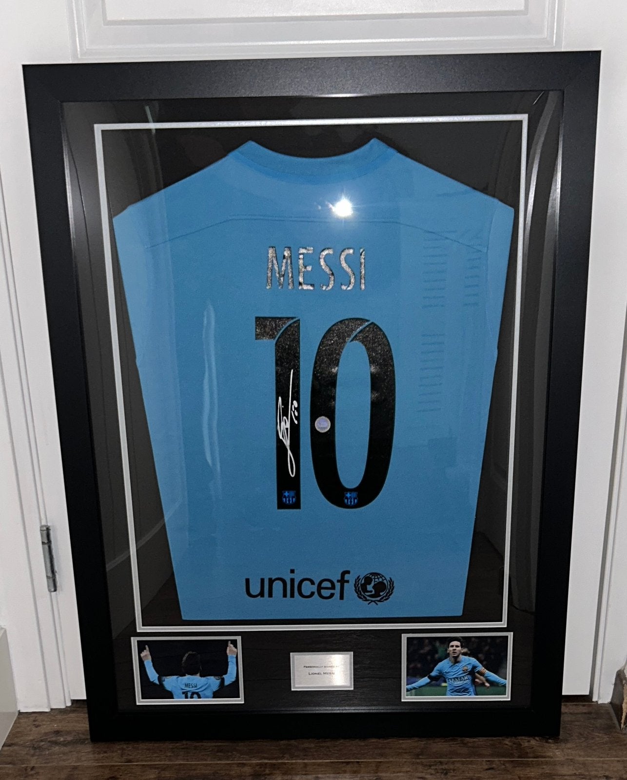 Geaigneerd shirt Messi Barcelona COA, Ophalen of Verzenden, Zo goed als nieuw, Buitenlandse clubs, Shirt