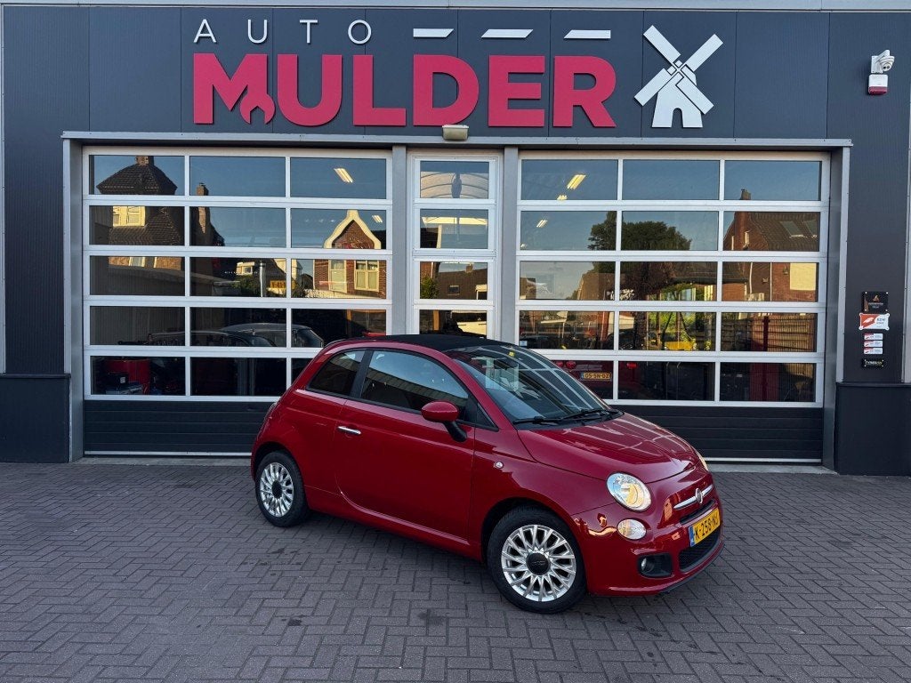 Fiat 500 C TWINAIR 85 LOUNGE SPORT / CABRIO / AIRCO / LEER /, Gebruikt, Cabriolet, Bedrijf, Handgeschakeld