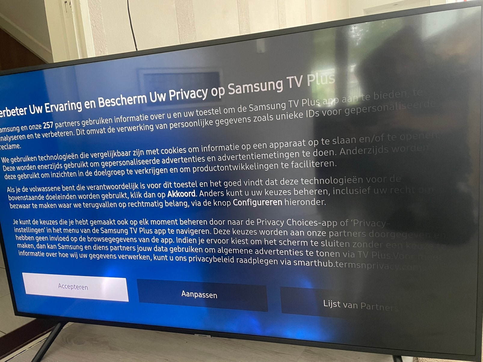 Samsung smart tv 55, 50 Hz, Ophalen of Verzenden, Zo goed als nieuw, Samsung