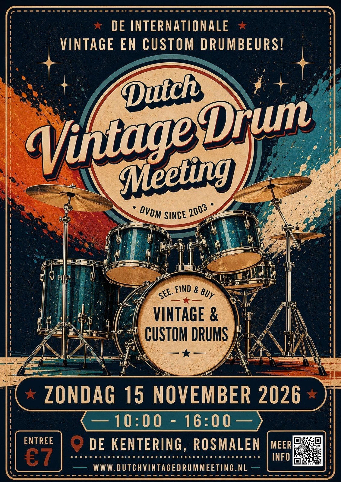 DRUMBEURS!!, Overige merken, Ophalen of Verzenden, *, Dutchvintagedrummeeting@gmail.com