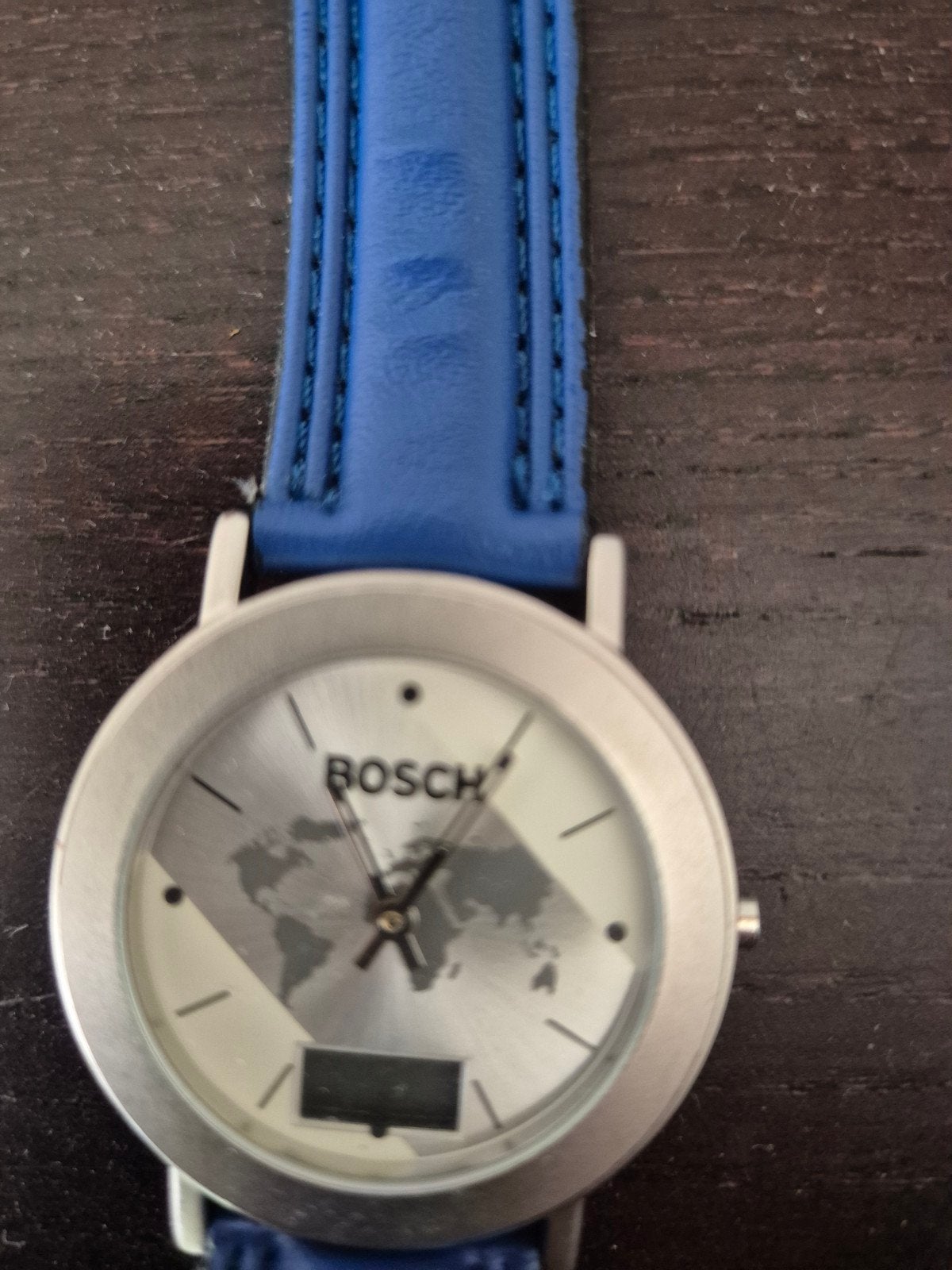 Bosch horloge - ongebruikt met blauw leren bandje, Sieraden, Tassen en Uiterlijk, Horloges | Heren, Overige merken, Leer, Staal