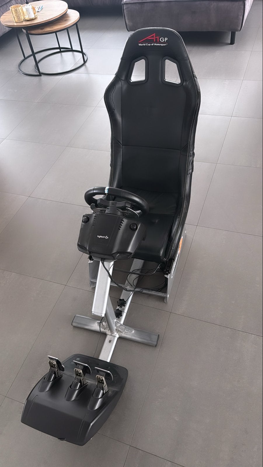 Playseat A1GP met Logitech G29 racestuur en pedalen, Ophalen, Overige merken, Gebruikt