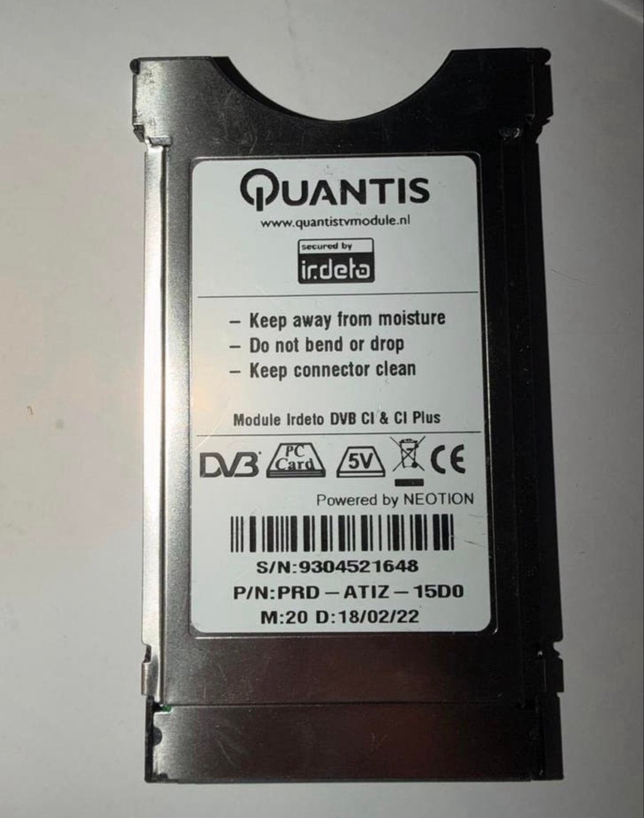 Quantis Irdeto DVB CI & CI Plus Module, Ophalen of Verzenden, Zo goed als nieuw, Decoder